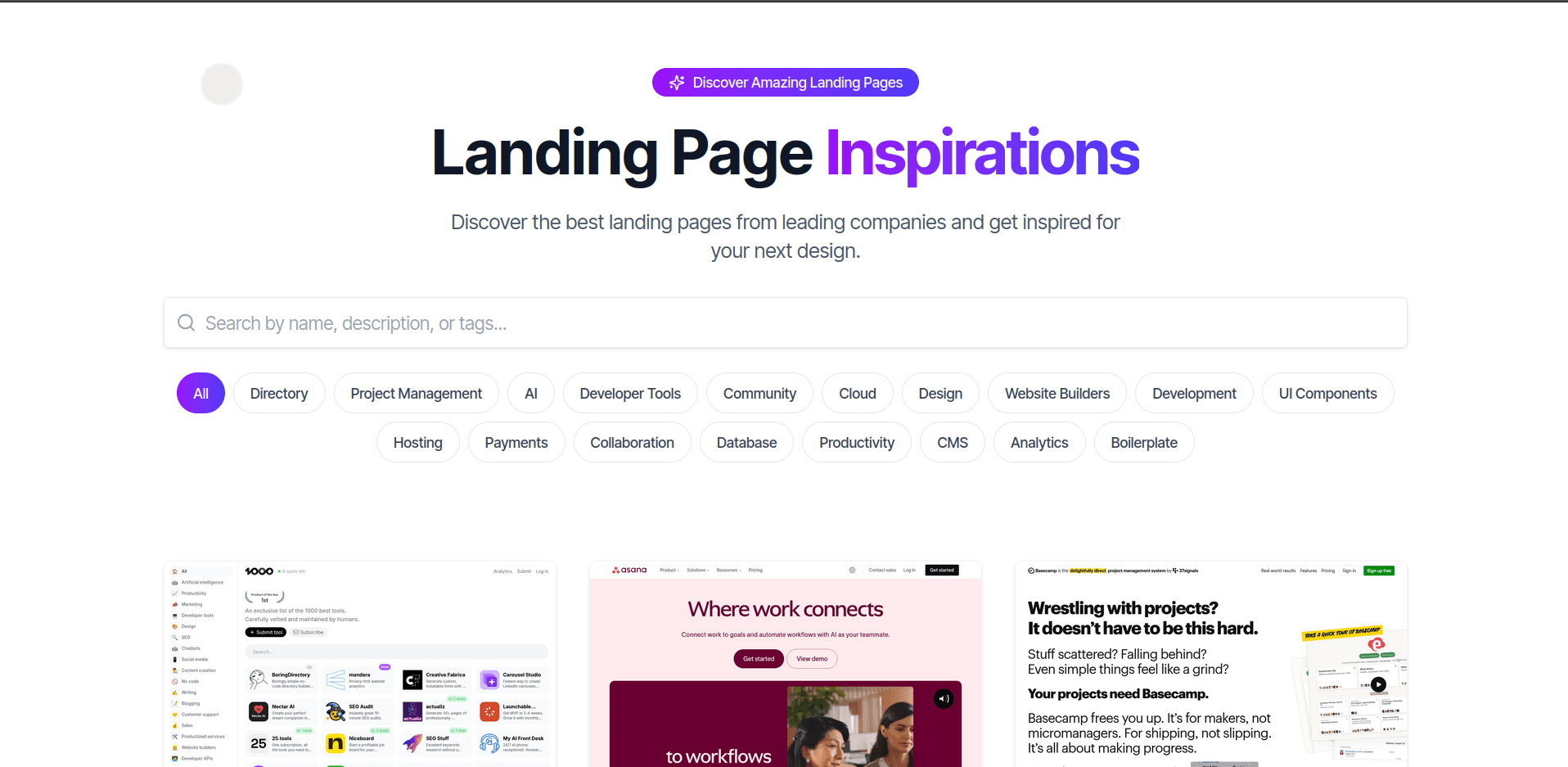 Landing Page Inspirations