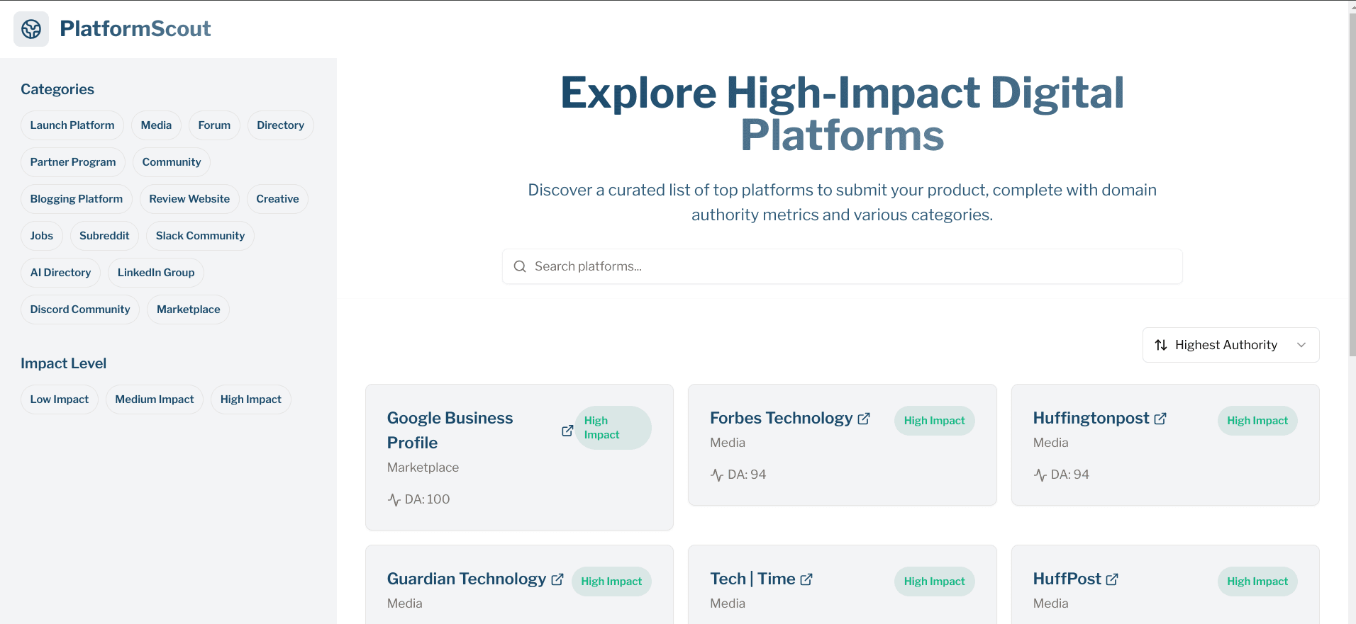 Platform Scout